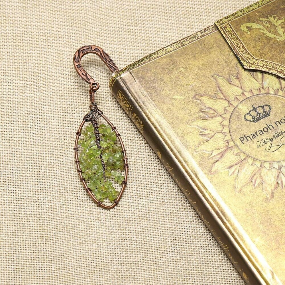 3pcs Antique Copper Metal Bookmark Beading Bookmarks with Handmade 7 Chakra Heal - Picture 6 of 7
